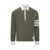 Thom Browne Thom Browne Thom Browne Long Sleeve Polo Shirt With Contrast Collar GREEN