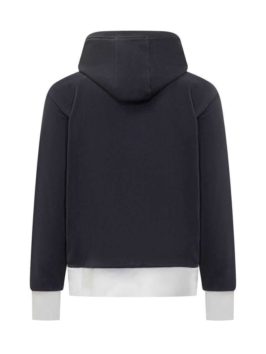Bluze de trening Thom Browne Thom Browne Thom Browne Two-Tone Zip Front Hoodie BLUE Barbati (BM 19113381) 2