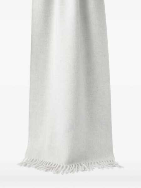 Esarfe Brunello Cucinelli Grey Scarf With Fringed Hem In Cashmere Woman GREY Femei (BM 19113651) 5