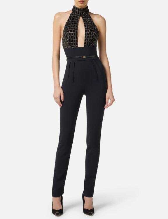 Pantaloni casual Elisabetta Franchi Elisabetta Franchi Trousers Black Femei (BM 19115100) 2