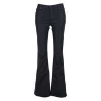 Blugi Black Jeans With Belt Loops And Flared Leg In Denim Woman Femei
