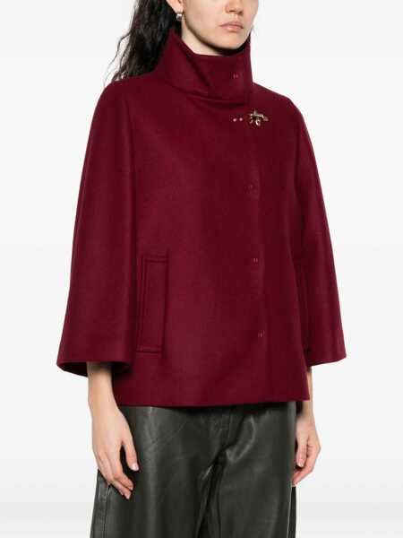 Jachete Fay LINED CAPE WITH HOOK Red Femei (BM 19115673) 3