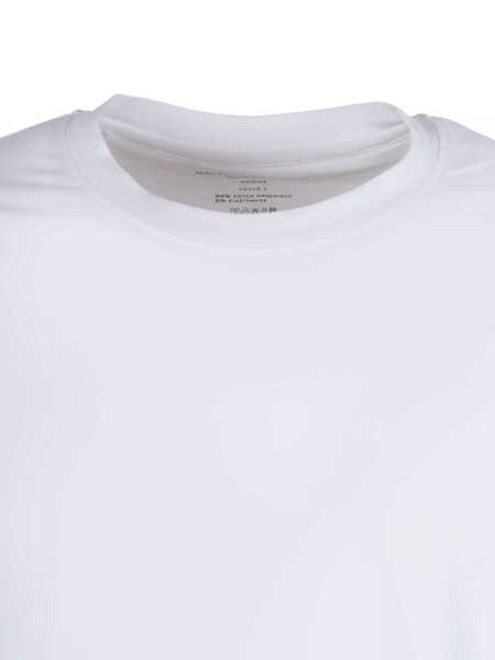 Tricouri Filatures Du Lion Long sleeve round neck T-shirt White Barbati (BM 19115688) 3