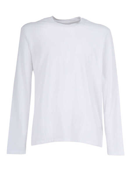 Tricouri Filatures Du Lion Long sleeve round neck T-shirt White Barbati (BM 19115688) 1