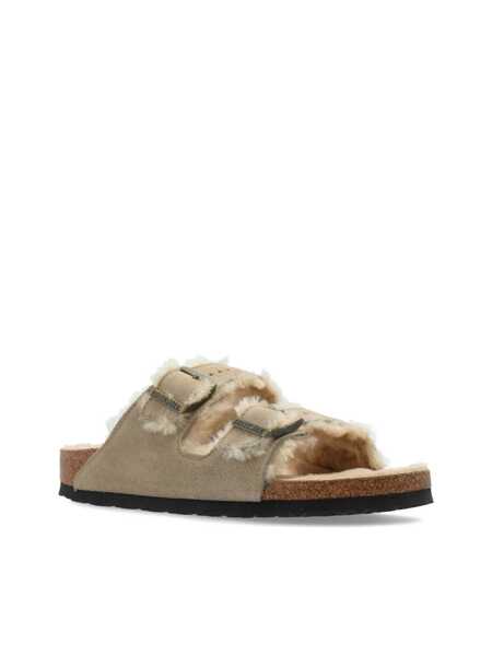 Sandale Birkenstock Arizona Shearling Sandals Grey Femei (BM 19115793) 4