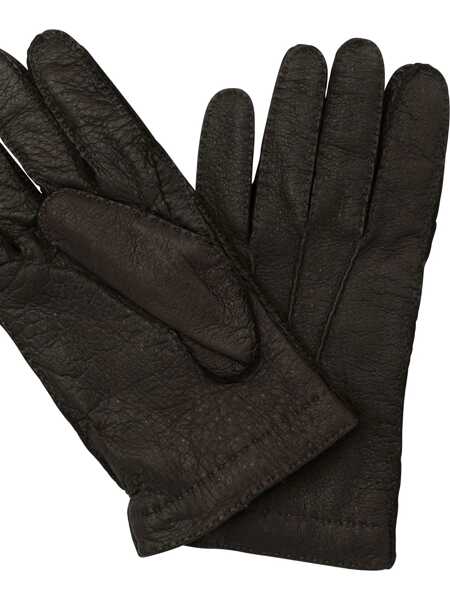 Manusi Restelli Leather Gloves 42/F Brown Barbati (BM 19115928) 2