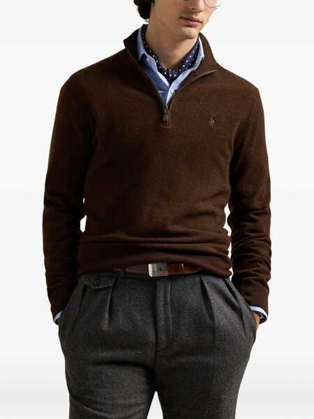 Pulovere Ralph Lauren Wool sweater with zipper Brown Barbati (BM 19115946) 3