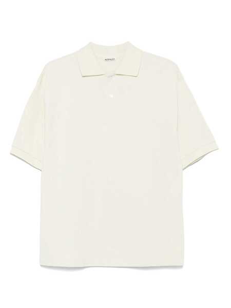 Tricouri Polo AURALEE Heavy cotton polo shirt Beige Barbati (BM 19116081) 1