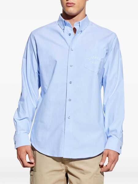 Camasi casual Givenchy Cotton shirt with logo Light blue Barbati (BM 19116156) 3