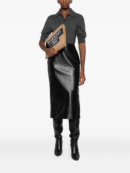 Tricouri Polo Givenchy Givenchy Paris 1952 Wool polo shirt Grey Femei (BM 19116168) 2