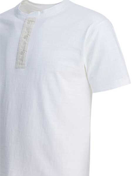 Tricouri Buzz RicksonS Cotton T-shirt with buttons White Barbati (BM 19116228) 3