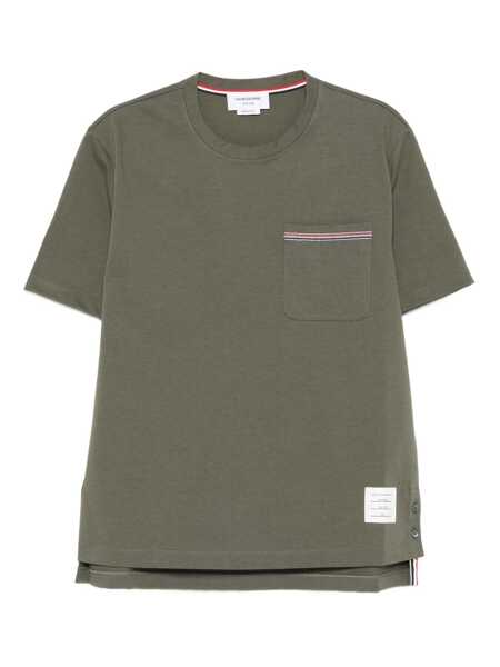 Tricouri Thom Browne T-shirt with pocket Green Barbati (BM 19116414) 1