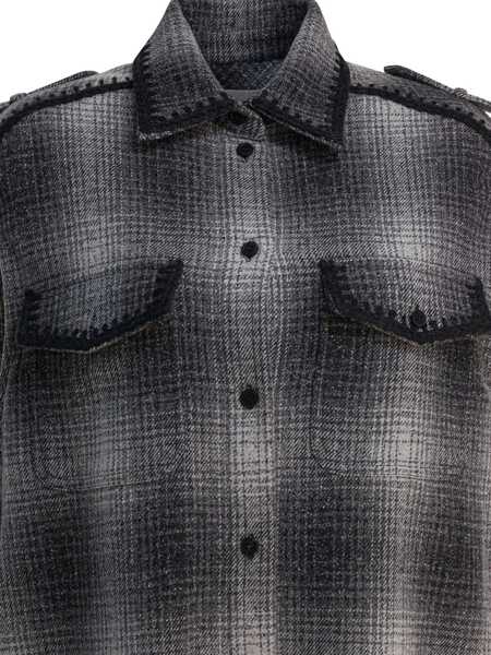 Rochii elegante Golden Goose Wool-blend chemisier dress Grey Femei (BM 19116432) 3