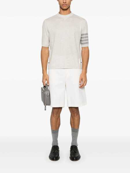 Tricouri Thom Browne Wool T-shirt 4Bar Grey Barbati (BM 19116441) 2