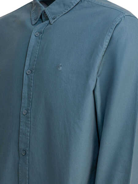 Camasi casual Carhartt L/S Bolton shirt Blue Barbati (BM 19116501) 4