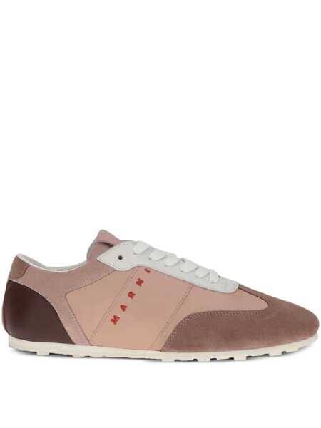 Sneakers Marni Leather sneaker with logo Pink Femei (BM 19116753) 1