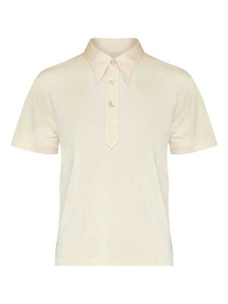 Tricouri Polo Maison Margiela Viscose polo shirt Beige Femei (BM 19116849) 1