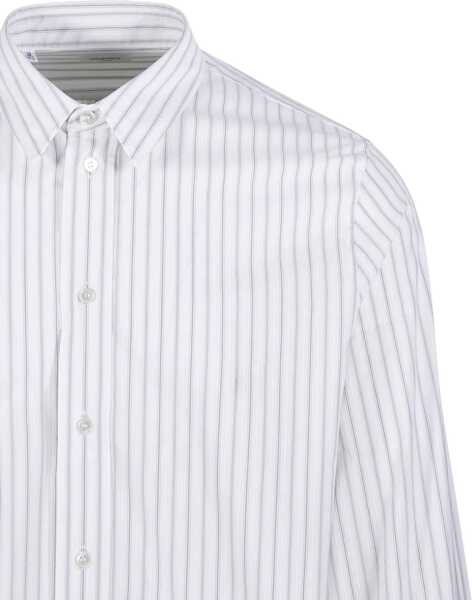 Camasi casual Saint Laurent Cassandre Striped Shirt WHITE Barbati (BM 19117076) 4