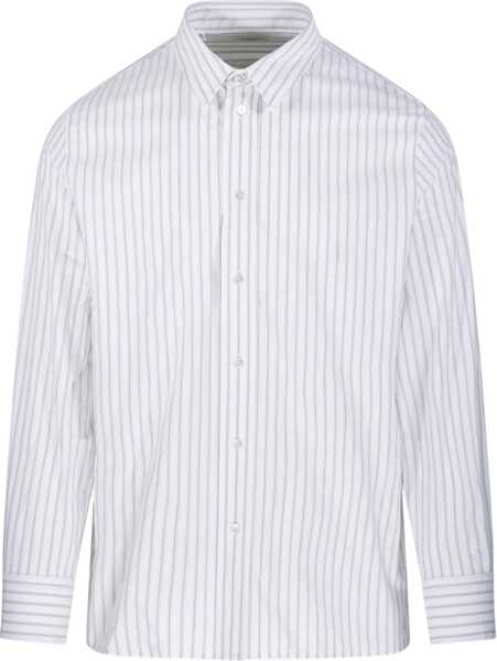 Camasi casual Saint Laurent Cassandre Striped Shirt WHITE Barbati (BM 19117076) 1