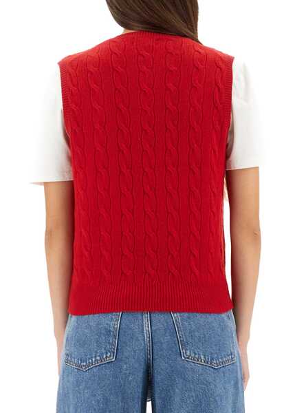 Pulovere casual Ralph Lauren Braid Vest RED Femei (BM 19117112) 3