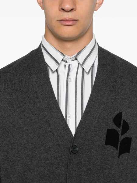 Cardigane Isabel Marant Cardigan With Logo CHARCOAL Barbati (BM 19117115) 5