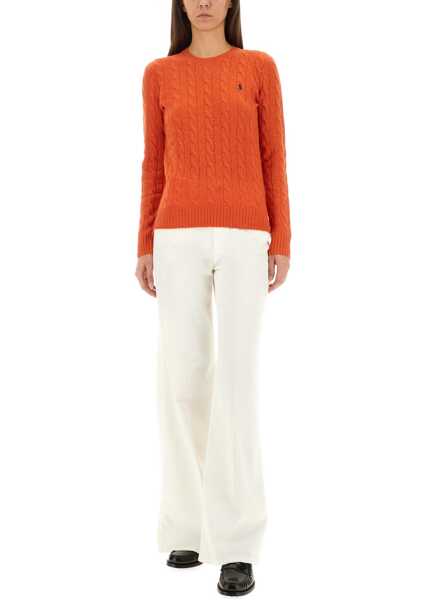 Pulovere casual Ralph Lauren Cable-Knit ORANGE Femei (BM 19117121) 2