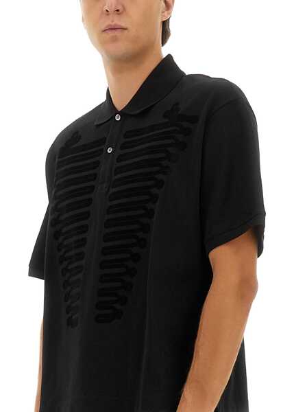 Tricouri Polo Alexander McQueen Polo Shirt Ceremonial Boxy BLACK Barbati (BM 19117211) 4