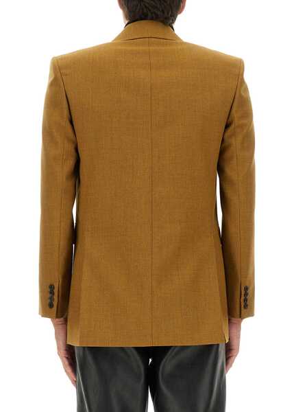Sacouri office Saint Laurent Double-Breasted Wool Jacket BROWN Barbati (BM 19117223) 3