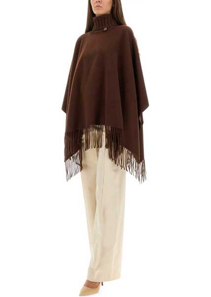 Trenciuri Fabiana Filippi Platinum Hood BROWN Femei (BM 19117229) 2