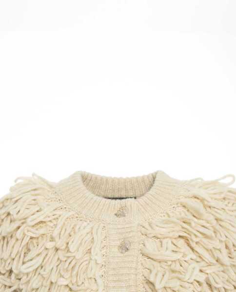 Cardigane Liu Jo Knitted cardigan with fringe details Beige Femei (BM 19117385) 4
