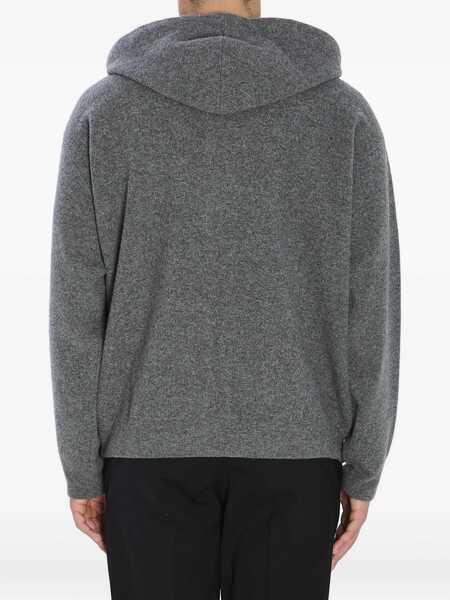 Bluze de trening Roberto Collina Super-Fine Wool Hoodie GREY Barbati (BM 19117427) 4