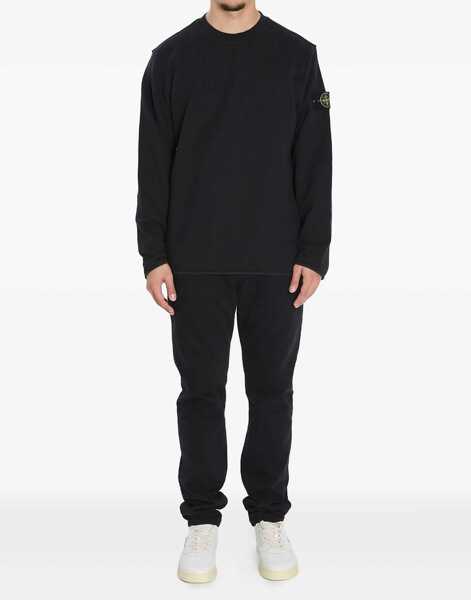 Hanorace Stone Island Heavy Cotton Crewneck Sweatshirt BLACK Barbati (BM 19117448) 2