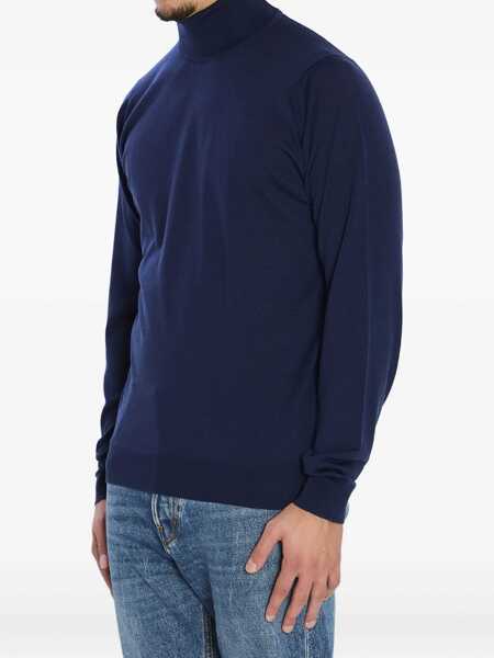 Pulovere casual John Smedley Cherwell Pullover BLUE Barbati (BM 19117457) 2