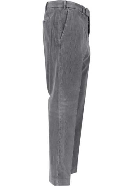 Pantaloni casual PT TORINO Straight-Leg Corduroy Trousers GREY Barbati (BM 19117478) 3