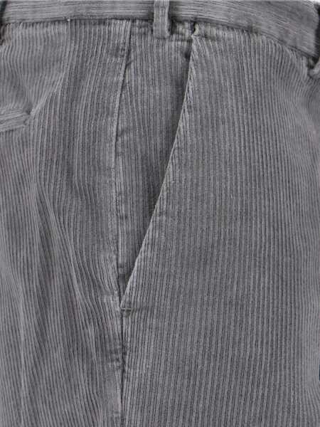 Pantaloni casual PT TORINO Straight-Leg Corduroy Trousers GREY Barbati (BM 19117478) 4