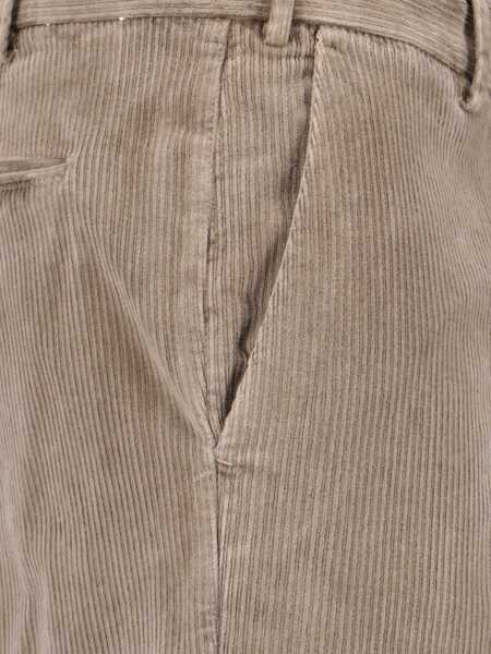 Pantaloni casual PT TORINO Straight-Leg Corduroy Trousers BEIGE Barbati (BM 19117481) 4