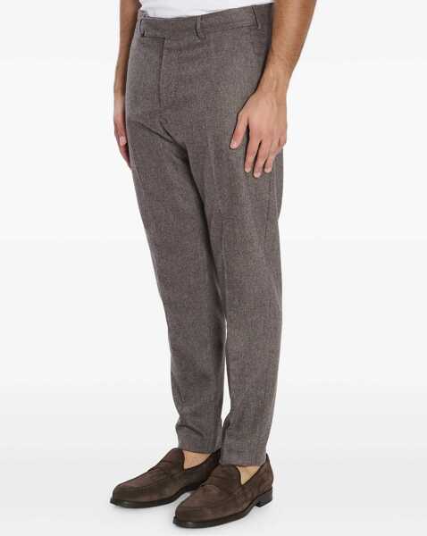 Pantaloni casual PT TORINO Flannel Trousers BROWN Barbati (BM 19117493) 3