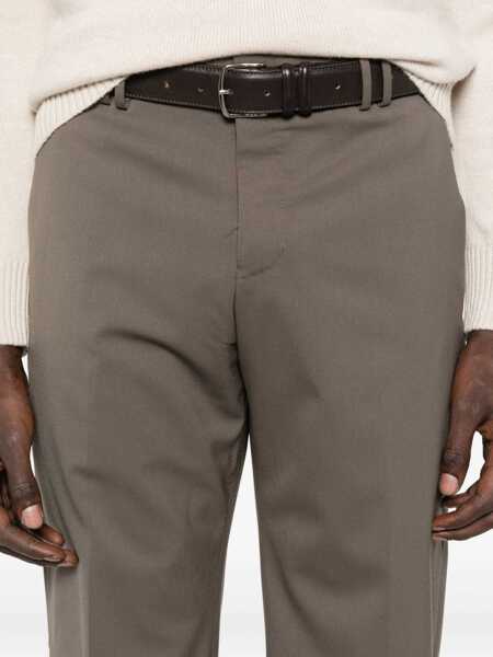Pantaloni casual PT TORINO Michael Pants In Wool BROWN Barbati (BM 19117496) 5