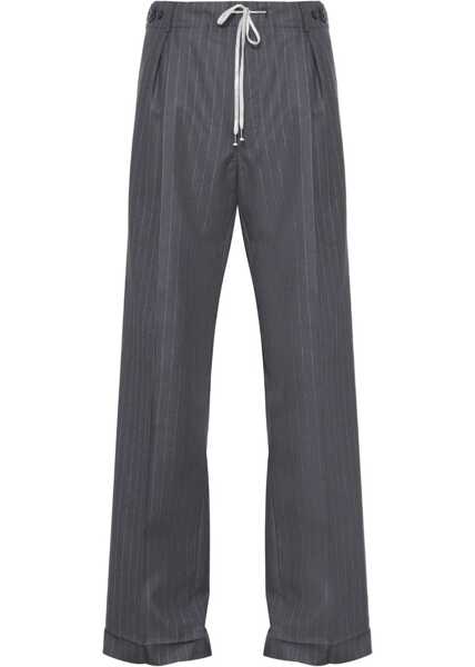 Pantaloni casual Maison Margiela Pinstripe Wool trousers DARK GREY MELANGE Barbati (BM 19117586) 1