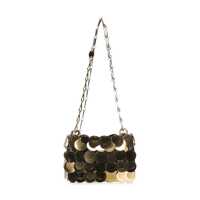 Genti de umar Rabanne Gold Sparkle Discs Nano Bag Shoulder Bag Femei