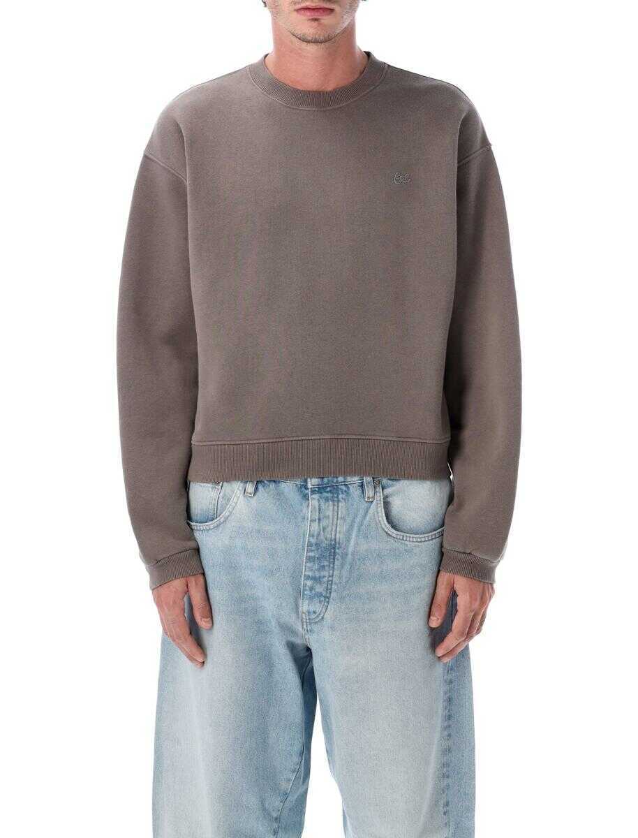 Pulovere ERL Erl Script Crewneck Sweatshirt Brown Barbati (BM 19120194) 1