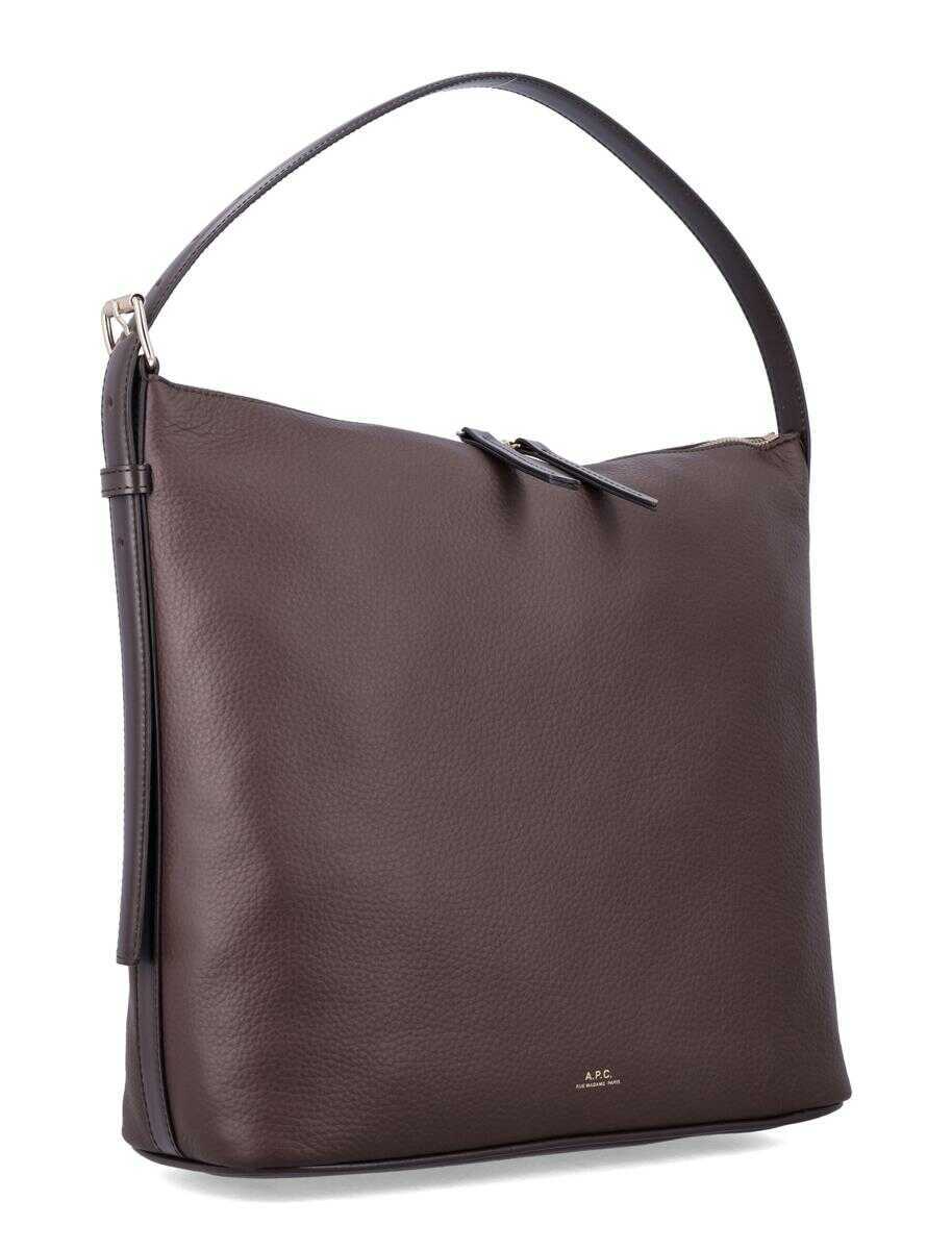 Genti de umar A.P.C. A.P.C. Vera Leather Bag With Adjustable Strap TONKA BROWN Femei (BM 19120200) 2
