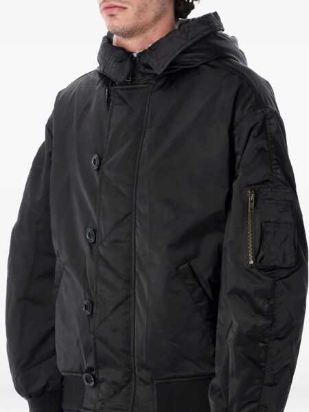 Paltoane Isabel Marant Isabel Marant Elroy Short Quilted Satin Nylon Coat Black Barbati (BM 19120302) 3