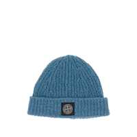 Caciuli Stone Island Mouliné Wool Beanie With Compass Logo Barbati