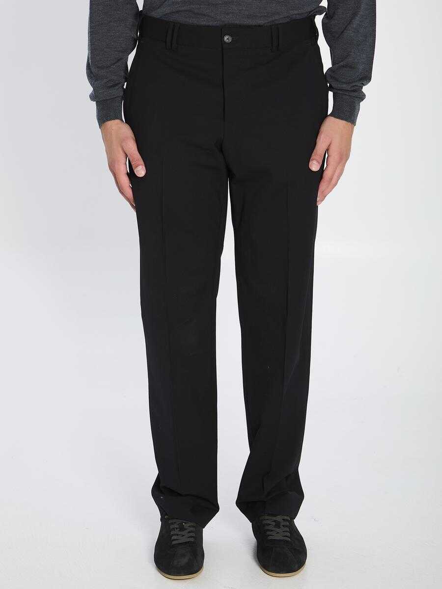 Pantaloni PT TORINO Michael Pants In Wool Black Barbati (BM 19120623) 1