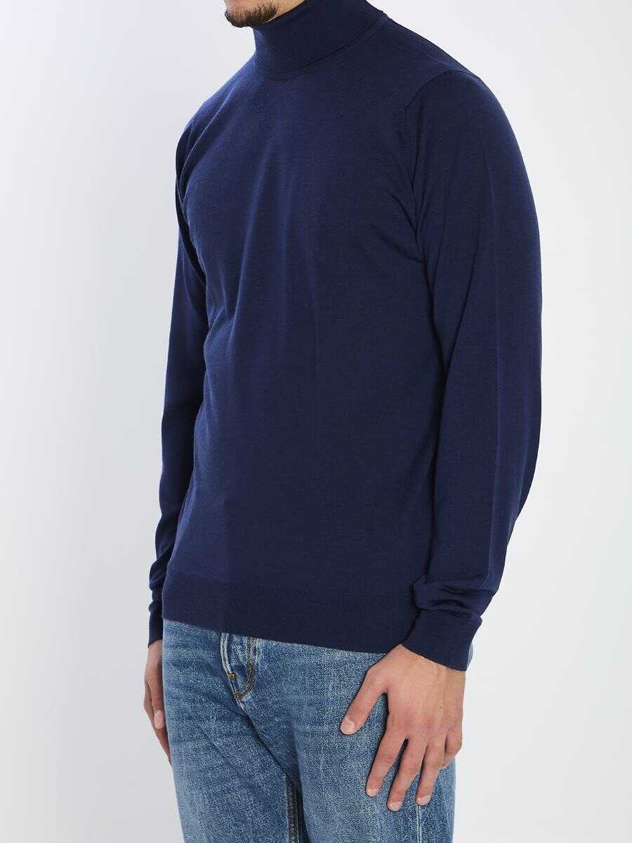Pulovere John Smedley Cherwell Pullover BLUE Barbati (BM 19121298) 2