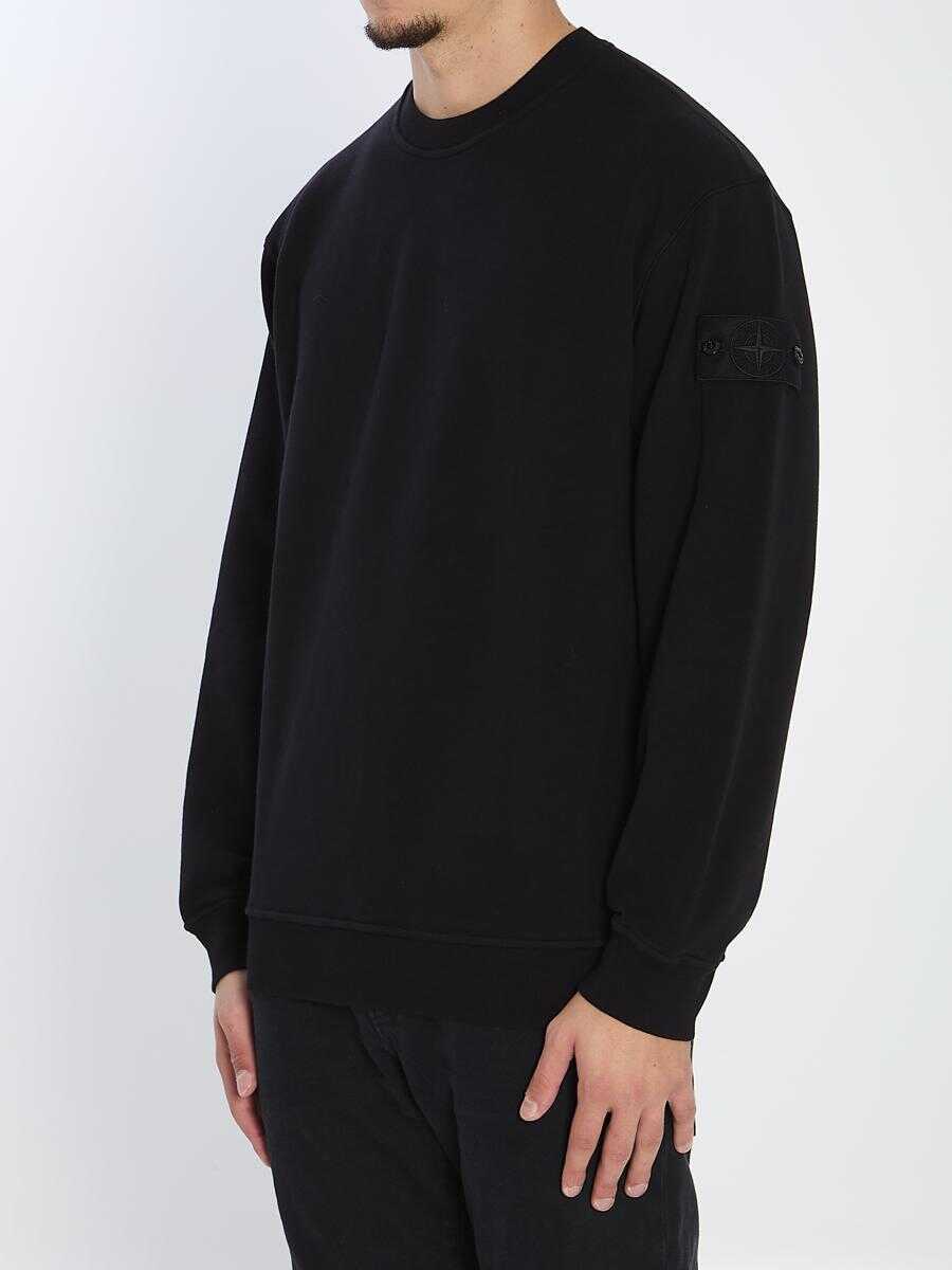Pulovere Stone Island Stretch Cotton Fleece Black Barbati (BM 19121526) 2