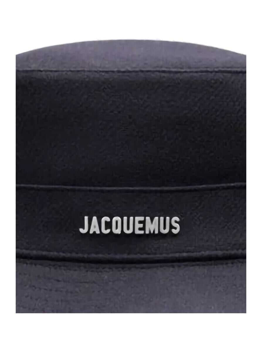 Sepci JACQUEMUS Le Bob Artichau Blue Bucket Hat With Adjustable Drawstring And Fringed Hem In Cotton Blend Man BLUE Barbati (BM 19121676) 2