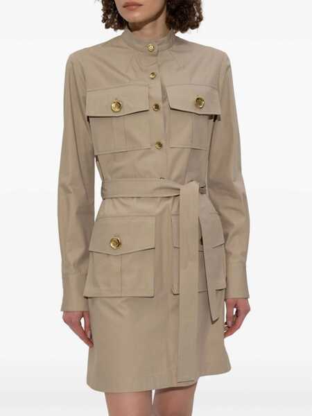 Rochii Givenchy Givenchy Safari Poplin Mini Dress Beige Femei (BM 19121874) 3