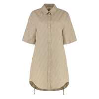 Rochii Fendi Linen-Cotton Blend Dress Femei